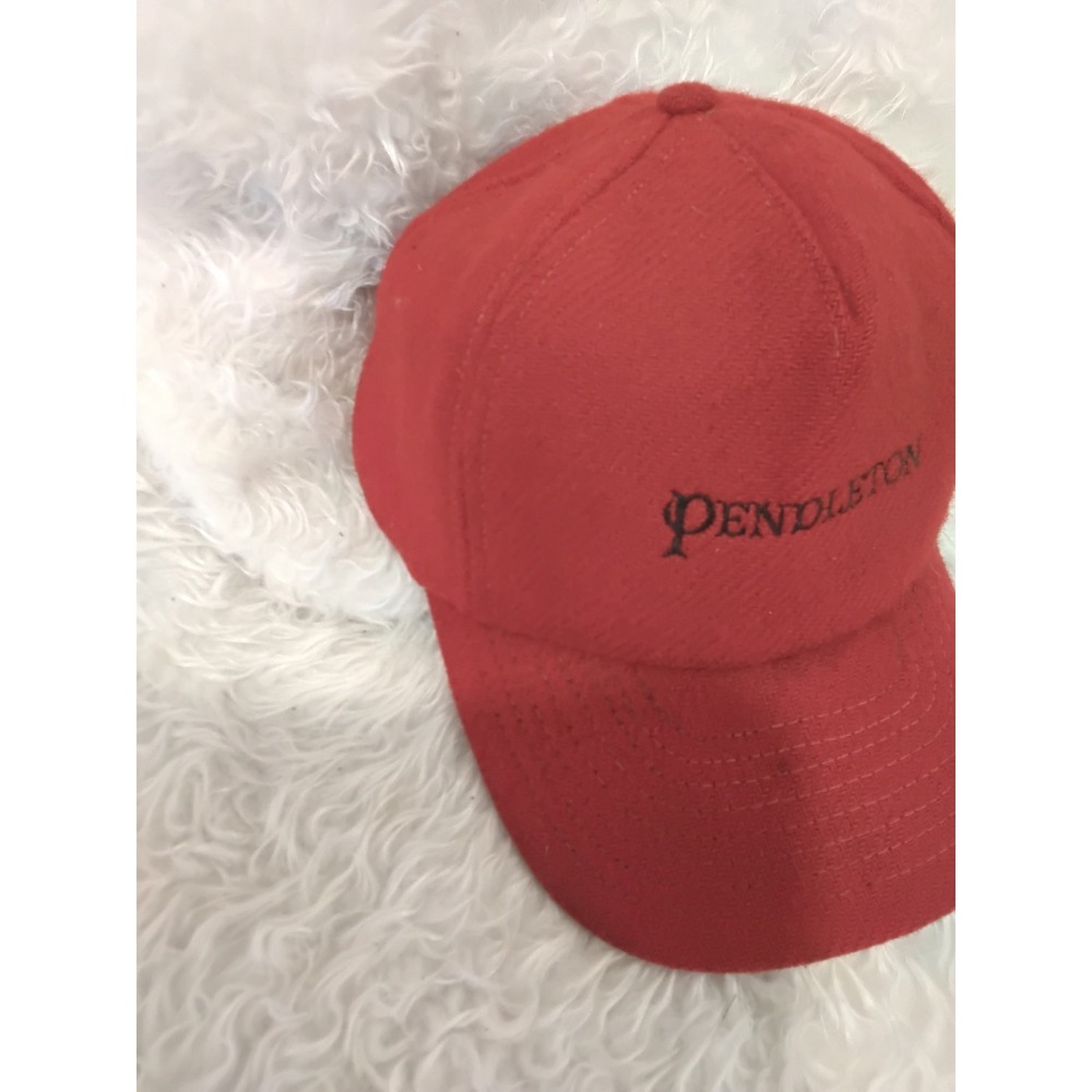Pendleton Red Wool Baseball Cap Hat Embroidered L… - image 2